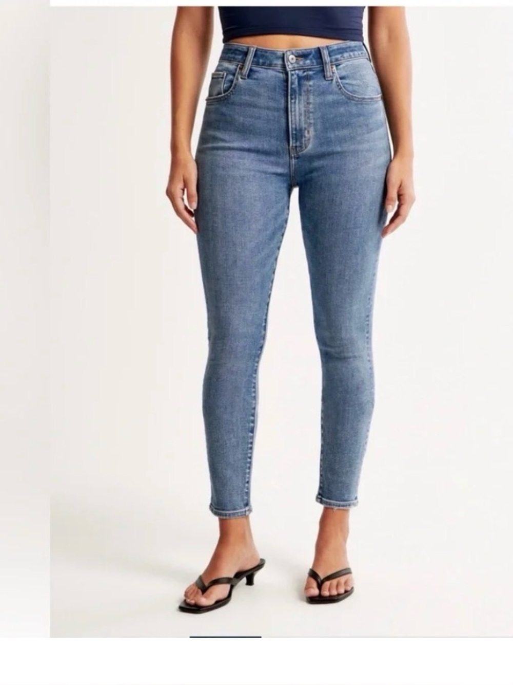 Abercrombie & Fitch Curve Love High-Rise Super Skinny Ankle Jeans Medium 27 R